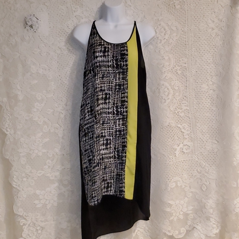 BCBGmaxazria asymmetrical thin black dress - Picture 8 of 12